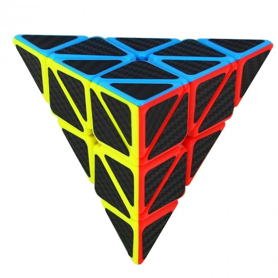 Cub Magic 3x3x3, Moyu MoFangJiaoShi Pyraminx, fibra de carbon, 59CUB-1