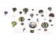 Sticker  decorativ  5D Baloane colorate 