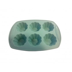 Forma din silicon pentru savarine, 6 cavitati, 77COF