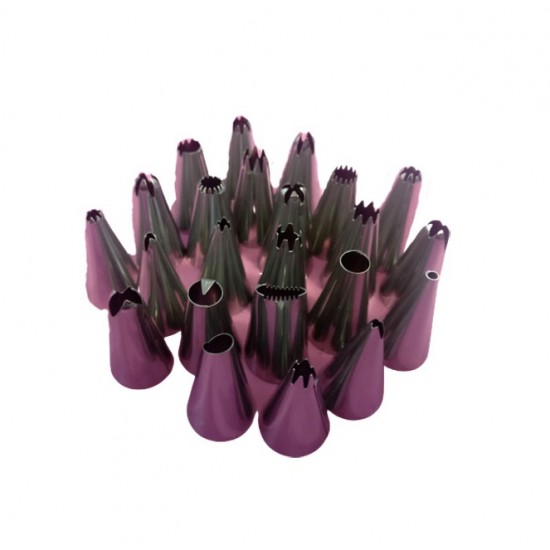 Set 23 duiuri ornat din inox cu adaptor inclus, 3 cm, Rose, 83COF