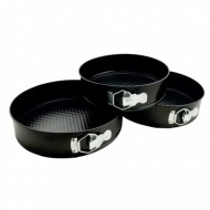 Set 3 Tavi forma rotunda pentru prajituri, bucatarie, Rose, 65COF Set 3 Tavi forma rotunda pentru prajituri, bucatarie, Rose, 65COF
