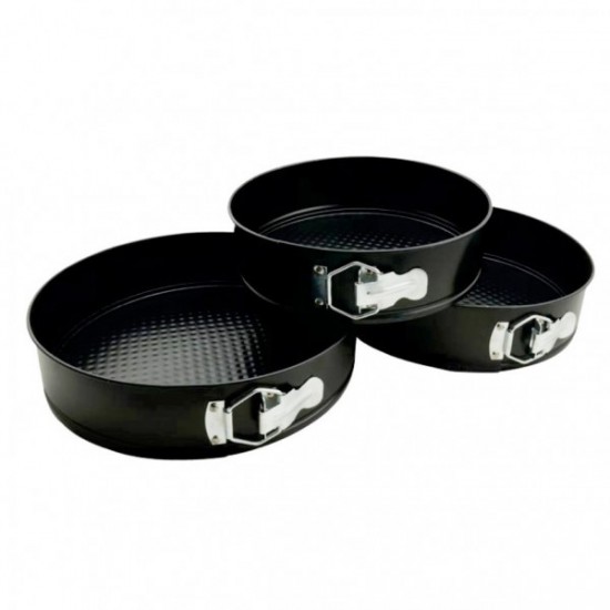 Set 3 Tavi forma rotunda pentru  prajituri, bucatarie, Rose, 65COF