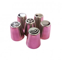 Set 6 duiuri ornat din inox, Rose, 57COF