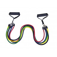 Sistem de antrenament fitness cu corzi extensibile, Power 100% Latex, JT003