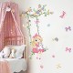 Sticker decorativ, Fetita cu leagan si unicorn, 90 cm, 1139STK