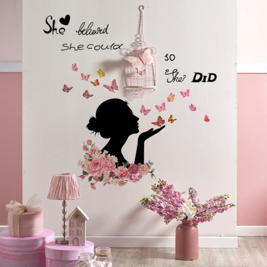 Sticker decorativ, She Believed, 90 cm, 1140STK