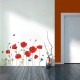 Sticker decorativ, Trandafiri rosii, 90 cm, 1144STK