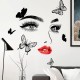 Sticker decorativ, Fata cu fluturi, 60 cm, 1145STK-1