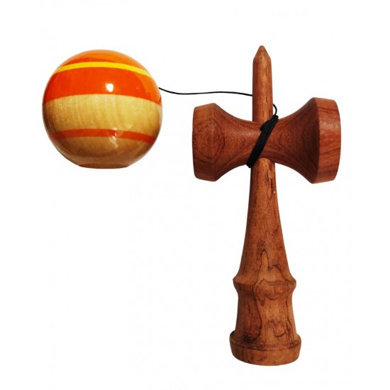 Kendama din lemn natural, Bila lemn + Sticker Waterproof USA pentru telefon, 150KD