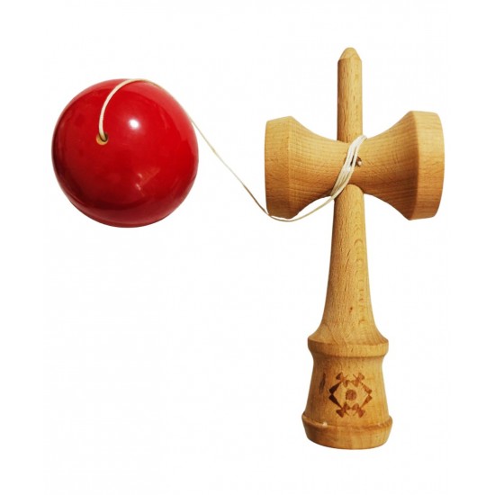 Kendama din lemn natural, Bila lemn + Sticker Waterproof USA pentru telefon, 152KD
