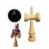 Kendama din lemn natural, Bila lemn + Sticker Waterproof USA pentru telefon, 170KD