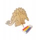 Pictura pe lemn, Model Dinozaur, 15 cm, 210LF