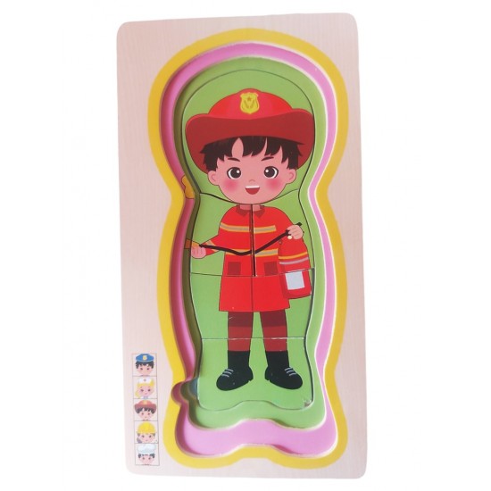 Puzzle stratificat meserii,  Pentru invatat meseriile, 22200145