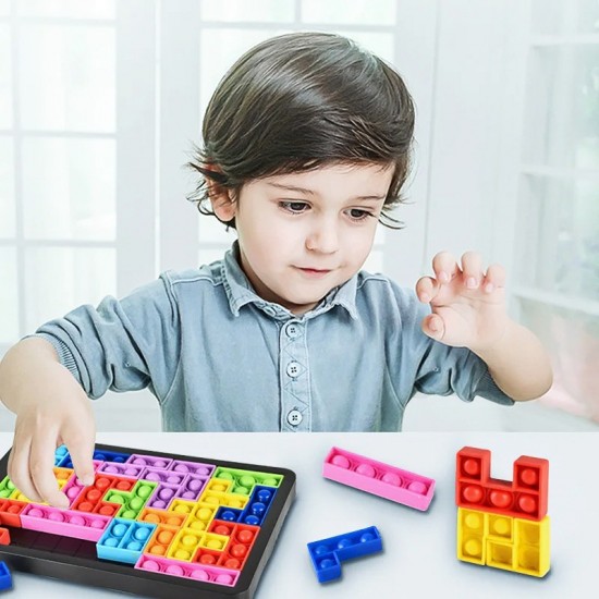 Puzzle Push Pop , Jucarie antistres pentru copii, 26 piese, 26 cm, 22200147