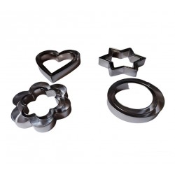 Set 12 forme decupatoare, Forme pentru biscuiti, Turta dulce, 5.5 cm, 307COF