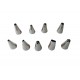 Set 9 duiuri ornat din inox, 3.2x1.8 cm, 446COF