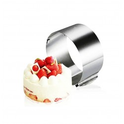 Forma pentru torturi, rotunda reglabila 16-30 cm, Inaltime 8,8 cm, Inox, 461COF
