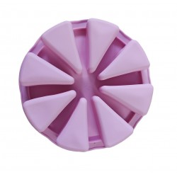 Forma silicon pentru prajituri, Felii de Pizza, 8 cavitati, Roz, 27 cm, 477COF