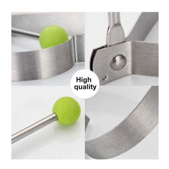 Set 2 forme de prajit oua sau de prajit clatite in forma de inimiora si stea, 8 cm, 514COF