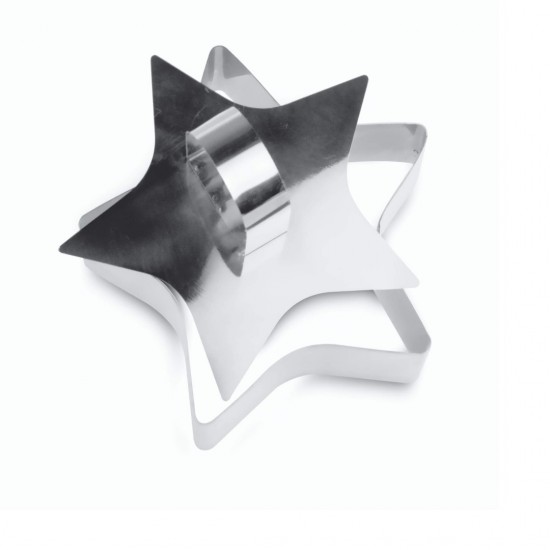 Forme prajituri inima, stea, floare, rotund cu pasator, pentru patiserie, bucatarie si plating, inox, 528COF Forme prajituri inima, stea, floare, rotund cu pasator, pentru patiserie, bucatarie si plating, inox, 528COF