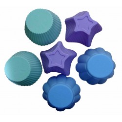 Forma din silicon pentru prajituri briose, model diverse, termorezistenta, 6 cavitati, 537COF