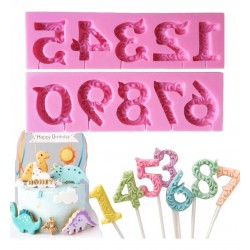 Set 2 matrite din silicon pentru cifre din martipan, 17 x 5.5 cm, 551COF Set 2 matrite din silicon pentru cifre din martipan, 17 x 5.5 cm, 551COF