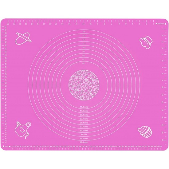 Covoras pentru aluat din silicon, foaie antiaderenta, 60x80 cm, Mov, 558COF
