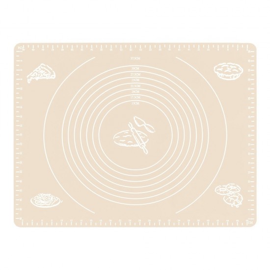 Covoras pentru aluat din silicon, foaie antiaderenta, 60x80 cm, Bej, 559COF