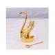 Set 6 lingurite cu suport Lebada, Luxury Gold, 14 cm, A13834