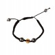 Bratara cu pietre Hematit si Charm,  Negru, BR63