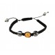 Bratara cu pietre Hematit si Charm,  Negru, BR63