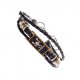 Bratara din piele ecologica, Zodiac Scorpion, Negru, BR44