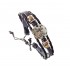 Bratara din piele ecologica, Zodiac Scorpion, Negru, BR54