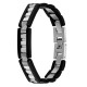Bratara  din otel inoxidabil, Grad chirurgical 316L, Wide Black, A4S2519