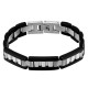 Bratara  din otel inoxidabil, Grad chirurgical 316L, Wide Black, A4S2519