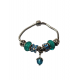 Bratara fantezie, cu talismane turcoaz, Diamant, A4B29