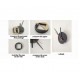 Ceas decorativ de perete, Fluturi, Ceas cu Autocolant, 55 cm, CD874