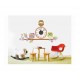 Ceas decorativ de perete, Bufnite, Ceas cu Autocolant, 55 cm, CD871