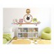 Ceas decorativ de perete, Bufnite, Ceas cu Autocolant, 55 cm, CD871