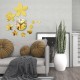 Ceas decorativ de perete, Flori, Oglinda acrilica, 30 cm, MC-039