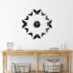 Ceas decorativ de perete, Fluturi, Oglinda acrilica, 40 cm,  MC-035