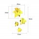 Ceas decorativ de perete, Frunze, Oglinda acrilica, 56 cm, MC-071