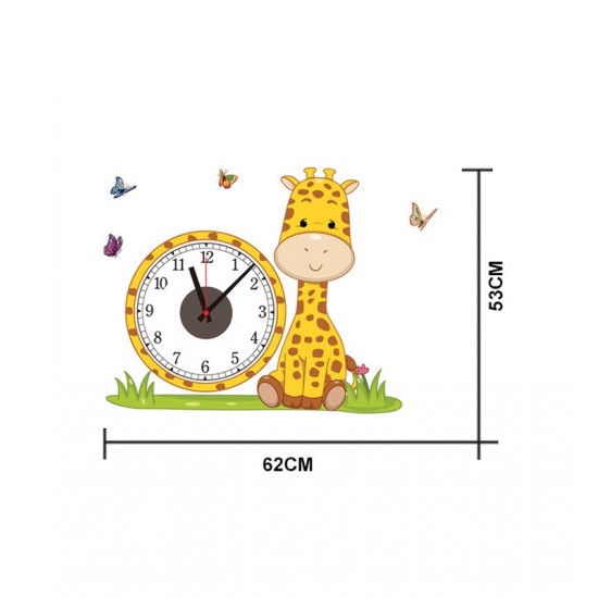 Ceas decorativ de perete, Girafa, Ceas cu Autocolant, 53 cm, CD865 Ceas decorativ de perete, Girafa, Ceas cu Autocolant, 53 cm, CD865