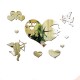 Ceas decorativ de perete, Inima, Oglinda acrilica, 50 cm,  ZB075