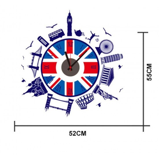 Ceas decorativ de perete, London, Ceas cu Autocolant, 52 cm, CD861 Ceas decorativ de perete, London, Ceas cu Autocolant, 52 cm, CD861