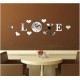 Ceas decorativ de perete, Love, Oglinda acrilica, 50 cm, LK-13
