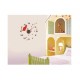 Ceas decorativ de perete, Pisica, Ceas cu Autocolant, 47 cm, CD826
