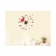 Ceas decorativ de perete, Pisica, Ceas cu Autocolant, 47 cm, CD826
