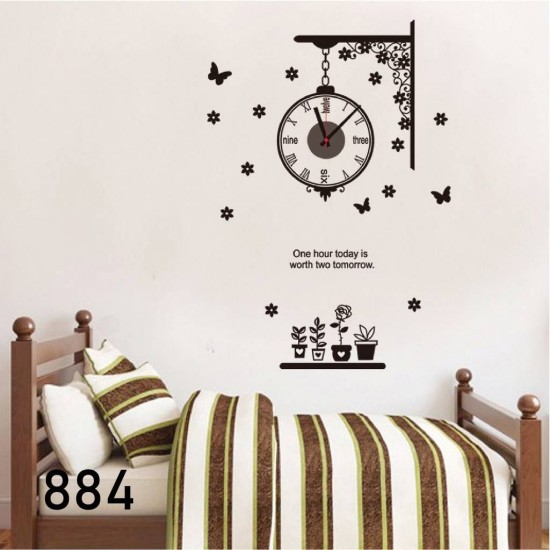 Ceas decorativ de perete, Vintage, Ceas cu Autocolant, 40 cm, CD884 Ceas decorativ de perete, Vintage, Ceas cu Autocolant, 40 cm, CD884
