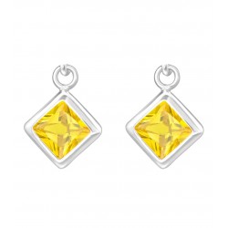 Cercei argint, Inima, Cristale Yellow, A4S23942 Cercei argint, Inima, Cristale Yellow, A4S23942